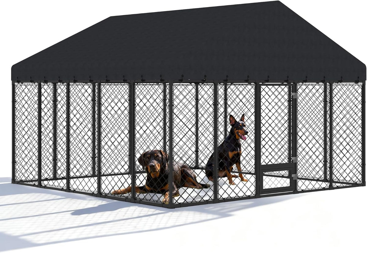 Maison Backyards Heavy-Duty Outdoor Dog Kennel with Roof