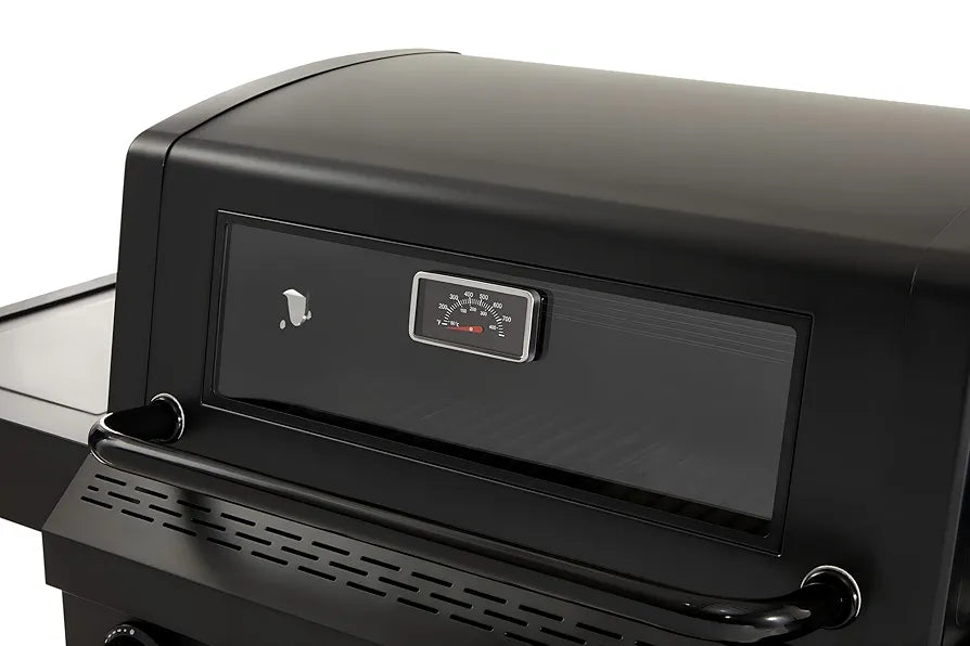 MBY 4-Burner Propane Gas Grill with Side Burner, 50,000 BTU Heavy Duty BBQ Grill, Cast Iron Griddle & Cooking Grates for Outdoor Barbecue