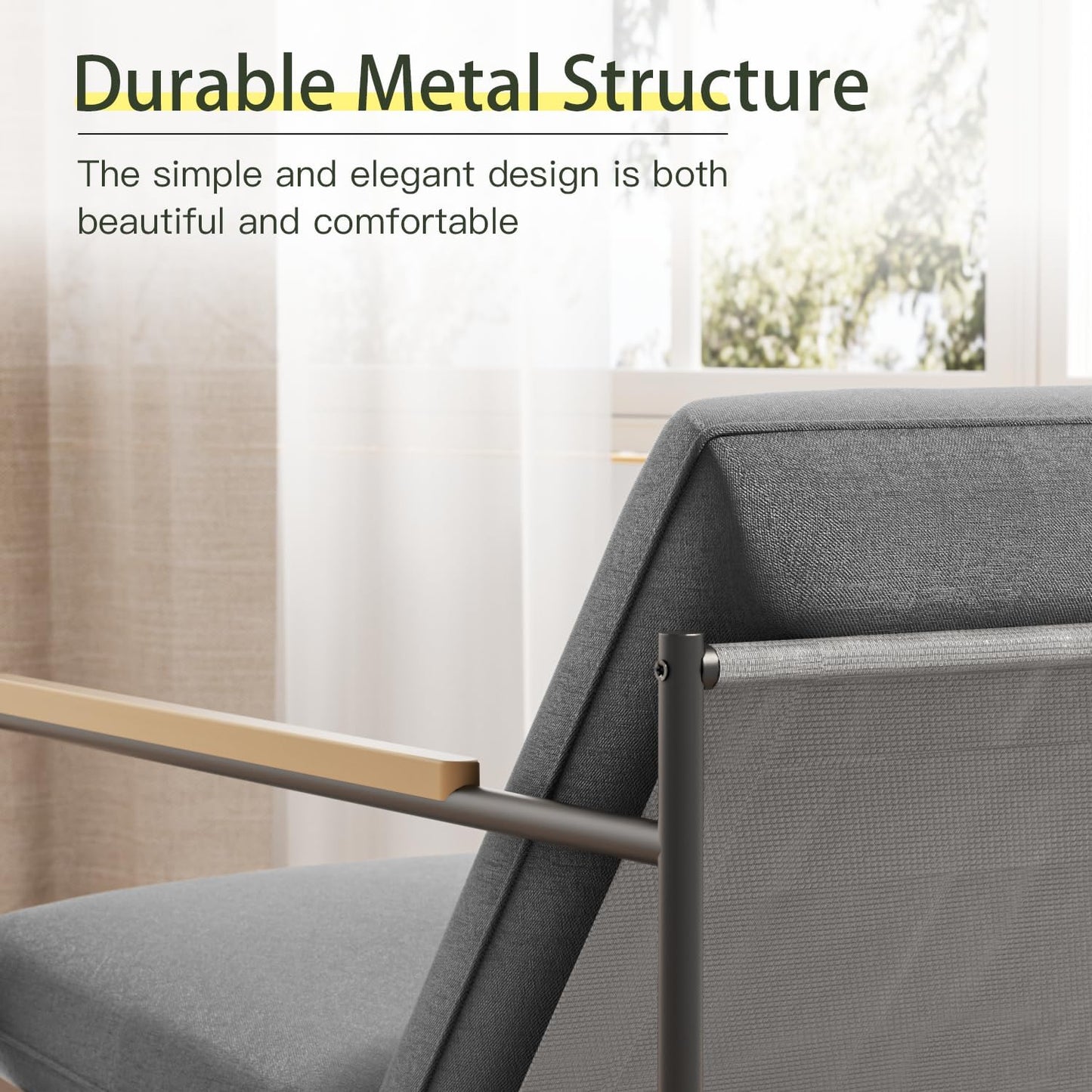 MBY 3-Piece Patio Furniture Set, Compact Outdoor Conversation Set with 2 Chairs and Glass Table, Weather-Resistant for Apartment Patio, Small Spaces, Balcony, Backyard – Grey