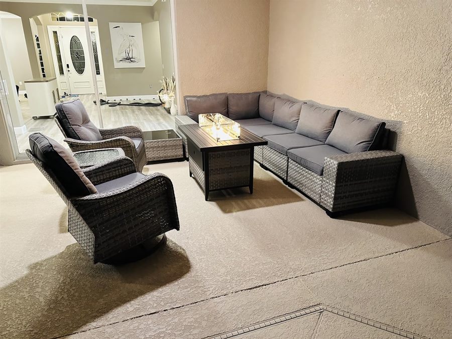 Wicker Patio Conversation Set — customer photo from JO
