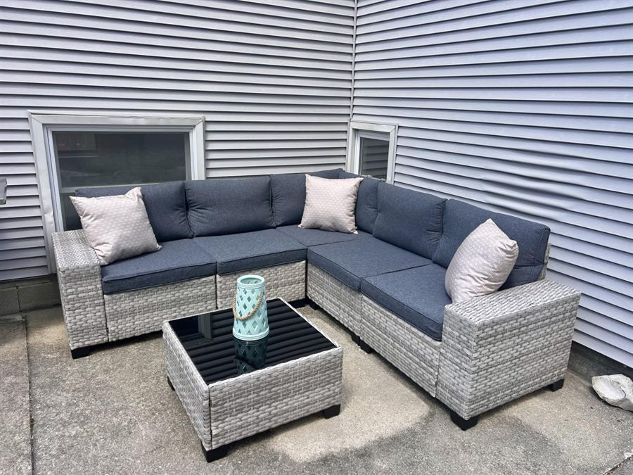 Wicker Patio Conversation Set — customer photo from Sarah Blackburn