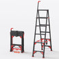 Telescoping 4-Step Ladder, 3.5FT Folding Step Stool with Safety Lock, Wide Non-Slip Pedals & Retractable Handgrip, Heavy Duty 380 lbs for Home & Outdoor