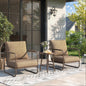 3-Piece Aluminum Patio Furniture Set, Spacious Deep Seating Chairs with 6-Inch Thick Cushions and Coffee Table, All-Weather Rust-Resistant Outdoor Seating for Backyard, Deck, Porch, Balcony