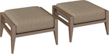 Aluminum Outdoor Patio Ottoman Foot Stool with Thick Cushion