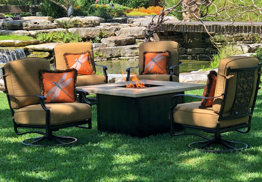 maison backyards Luxurious 5-Piece Cast Aluminum Outdoor Furniture Set