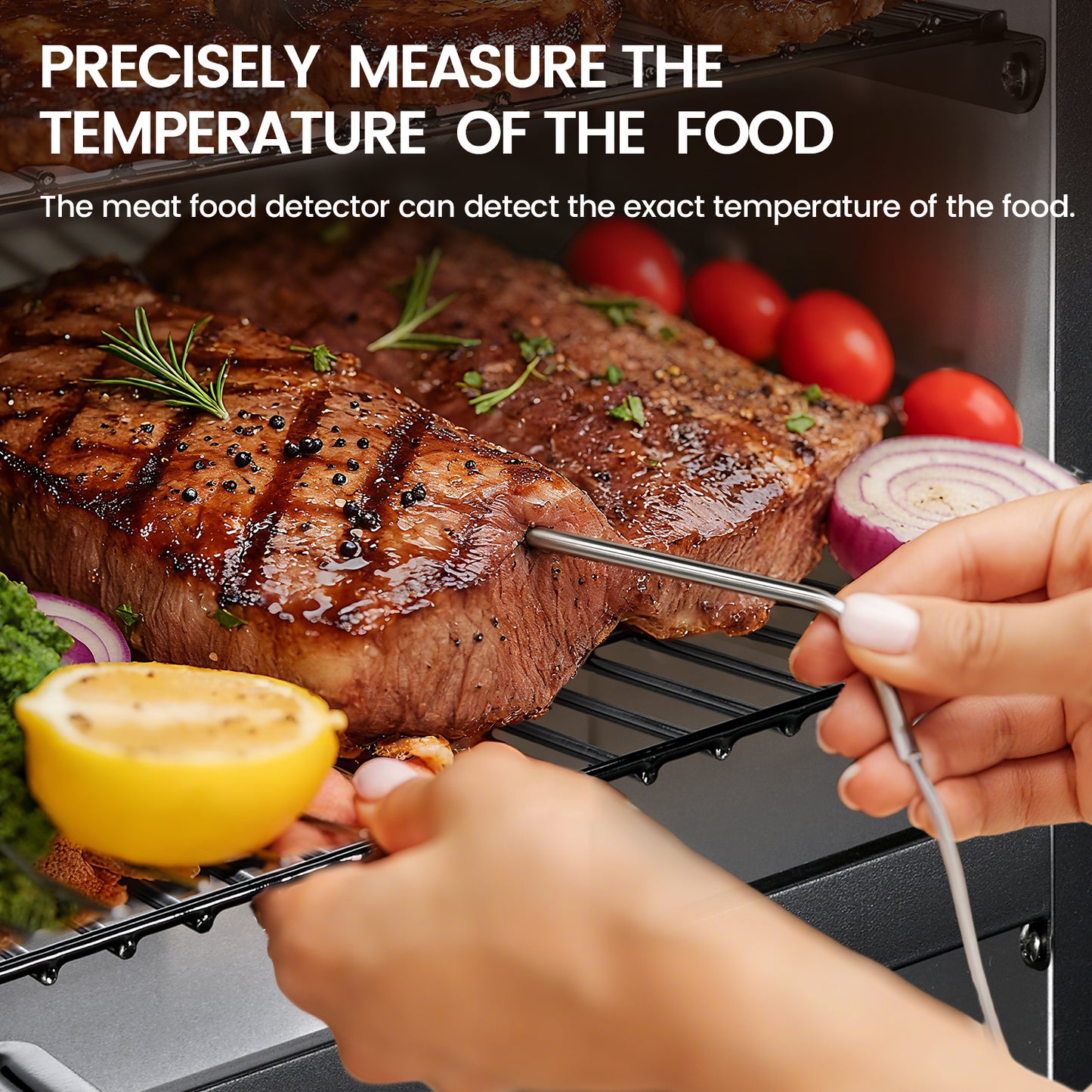 Vertical Electric Pellet Smoker with Cover & Meat Probe, 4-Rack Digital BBQ Smoker Grill, 616 sq in Cooking Space, LED Temperature Control for Outdoor Cooking, Smoke Ribs, Brisket, Chicken & Sausage