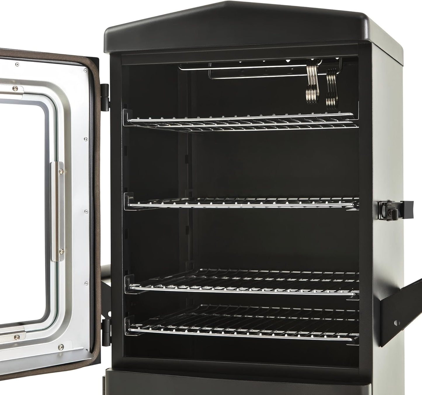MBY Vertical Propane Smoker Grill with Cover, 4 Removable Shelves, Temperature Control, Heavy Duty Outdoor Gas Smoker for BBQ Cooking