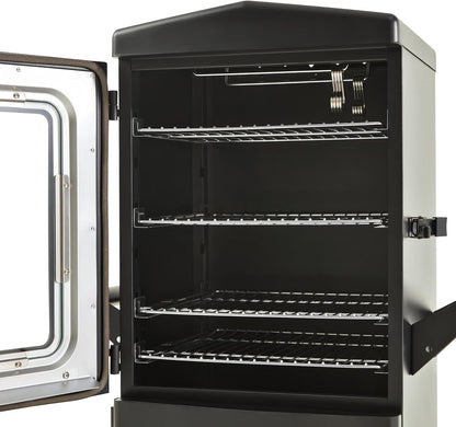 MBY Vertical Propane Smoker Grill with Cover, 4 Removable Shelves, Temperature Control, Heavy Duty Outdoor Gas Smoker for BBQ Cooking