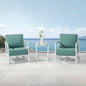 MBY 5 Piece Patio Outdoor Aluminum Swivel Rocking Chair with 6.7" Thickened Cushions and 2 Ottomans, All Weather Outdoor Furniture Chairs for Garden, Poolside, Deck-Brown