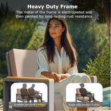 Five-piece metal patio conversation set with fire pit table — product image 6 of 18