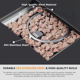 MBY 28'' Propane Fire Pit Table, 50,000 BTU Steel Gas Firepit for Outdoor Patio Deck and Garden, CSA Certified Fire Pit with Lid, Waterproof Cover, Glass Wind Guard and Lava Rock, Black