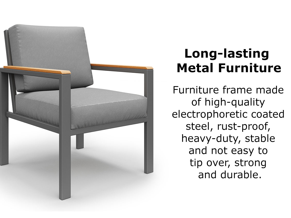 Replacement Gray Cushion Cover for Patio Sofa Set