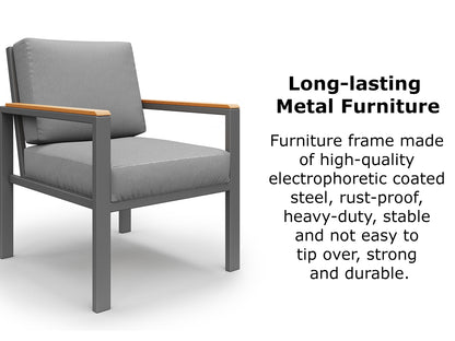 Replacement Gray Cushion Cover for Patio Sofa Set