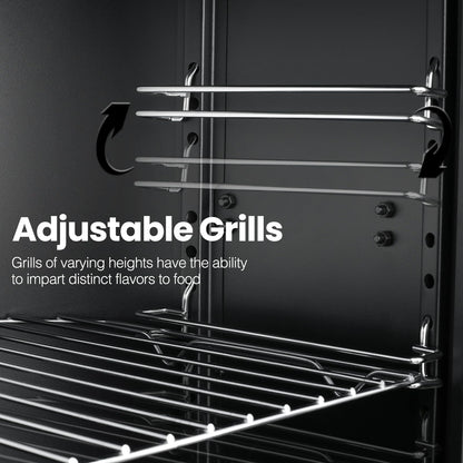 Propane Smoker with Cover, Vertical Meat Gas Smoker Grill Outdoor Heavy Duty 3 Removable Smoking Racks, Black