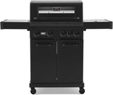 MBY 4-burner propane gas grill, lid closed, front view